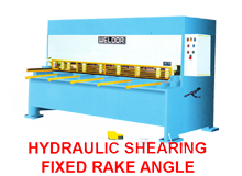 Hydraulic Shearing Machine (Fixed Rake Angle)