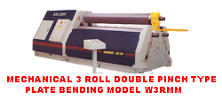 Mechanical 3 Roll Double Pinch Type Plate Bending Machine