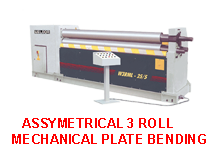 Assymetrical 3 Roll Plate Bending